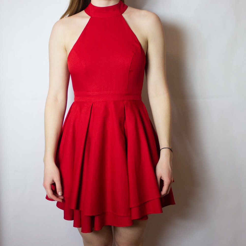 Red Lulu's Halter top Dress